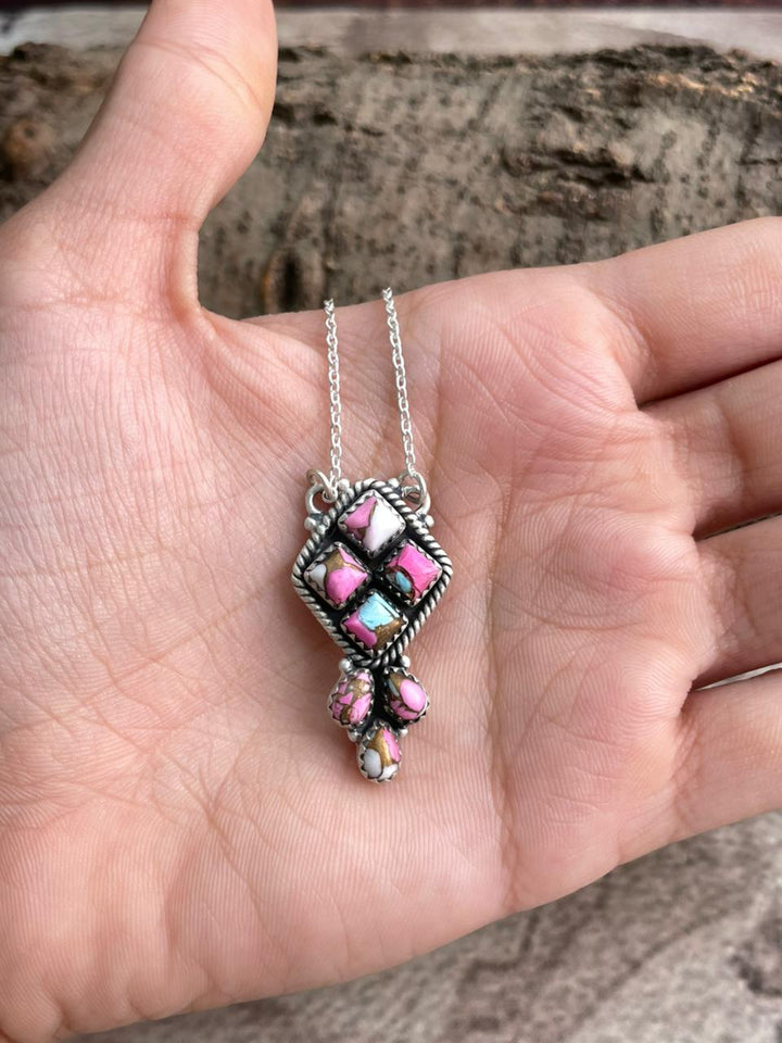 Handmade Sterling Silver Cotton Candy Necklace