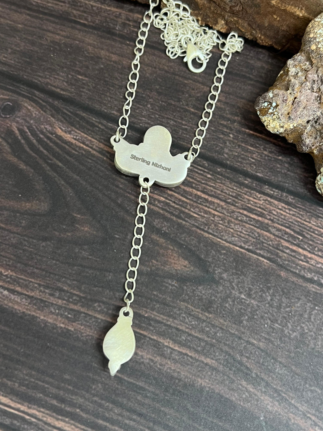 Handmade Sterling Silver Cotton Candy Turquoise Necklace