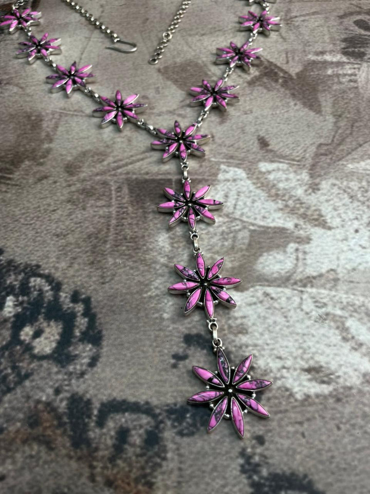 Handmade Sterling Silver Cherry Blossom Star Necklace