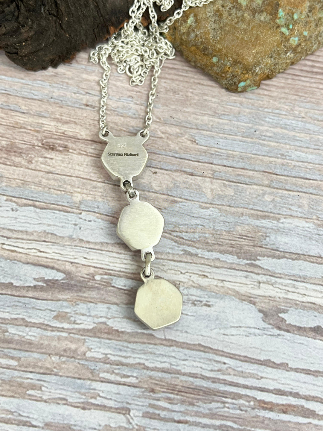 Handmade Sterling Silver Cotton Candy Turquoise Necklace