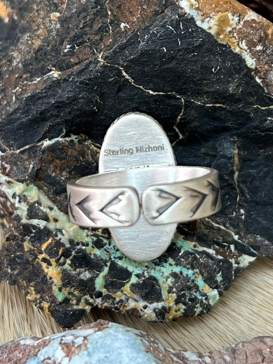 Handmade Sterling Silver Hot Pink Adjustable Ring