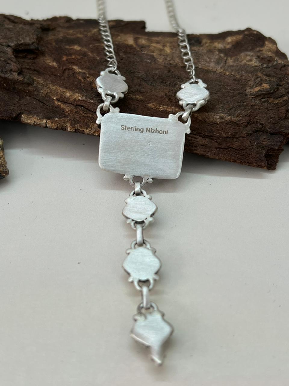 Handmade Sterling Silver Cotton Candy Drop Necklace