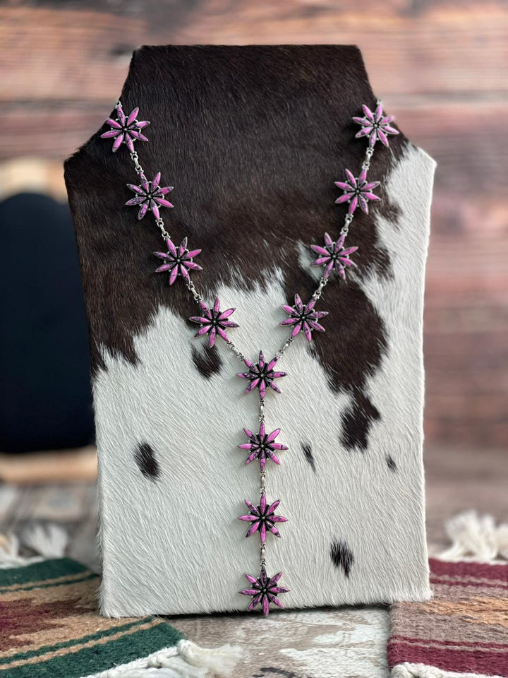 Handmade Sterling Silver Cherry Blossom Star Necklace