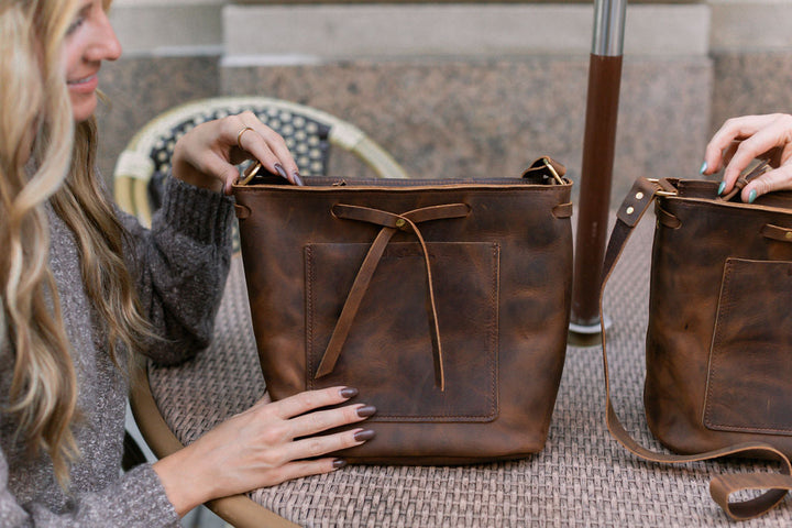 The Lexington Bow Leather Handbag