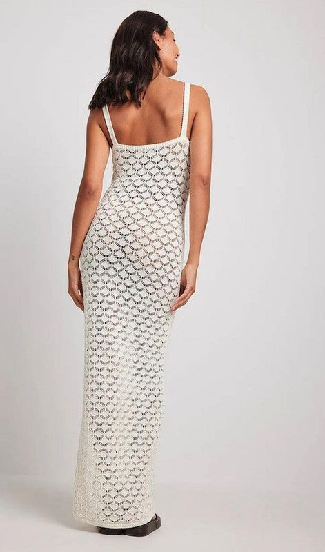 Off The Ranch Crochet Knitted Maxi Cover Up Miss Sparkling