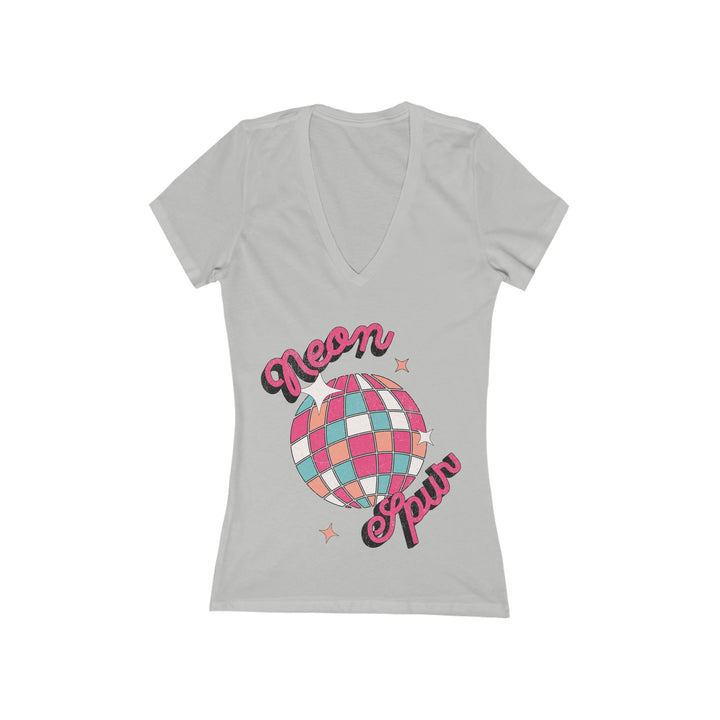 Disco Neon Spur Short Sleeve Deep V-Neck Tee