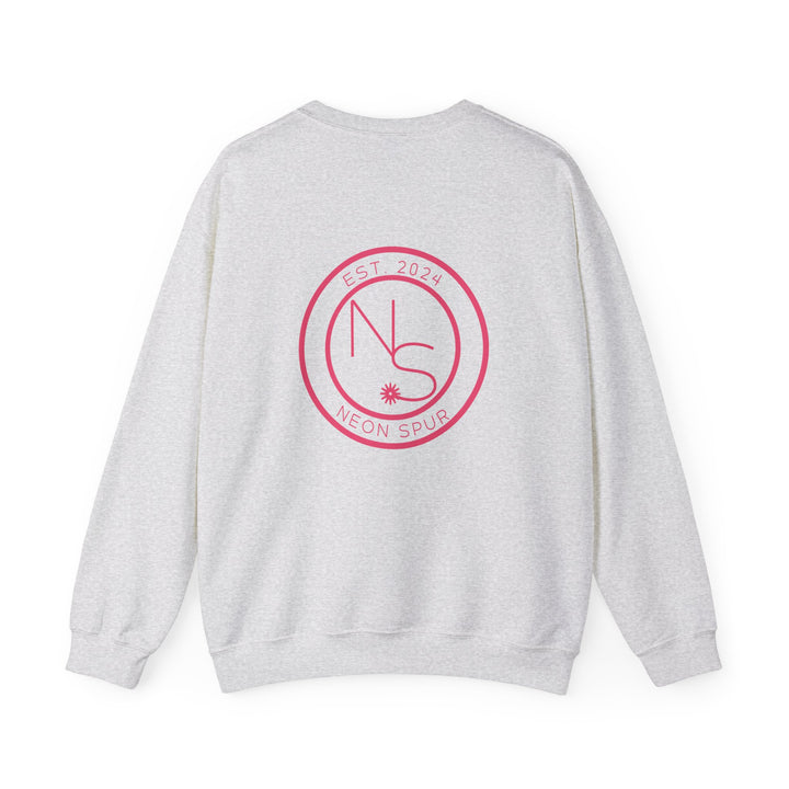 Neon Spur Logo On Back Unisex Heavy Blend™ Crewneck Sweatshirt