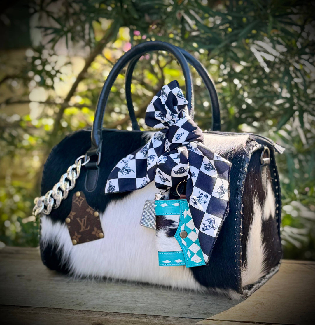 Premium Western Upcycled LV Cowhide Leather Speedy Bag