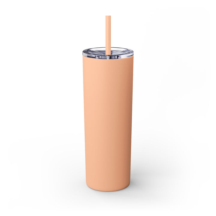 Buckin Lucky Skinny Tumbler with Straw, 20oz