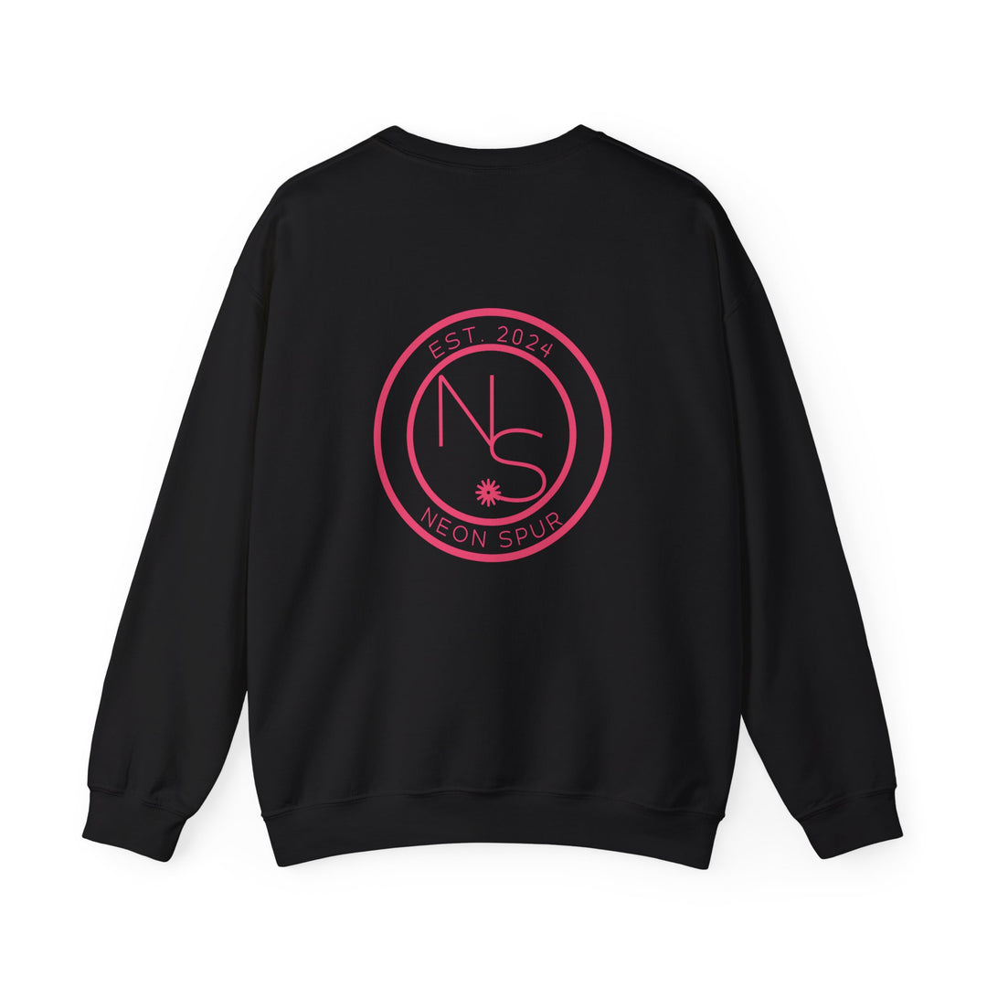Neon Spur Logo On Back Unisex Heavy Blend™ Crewneck Sweatshirt