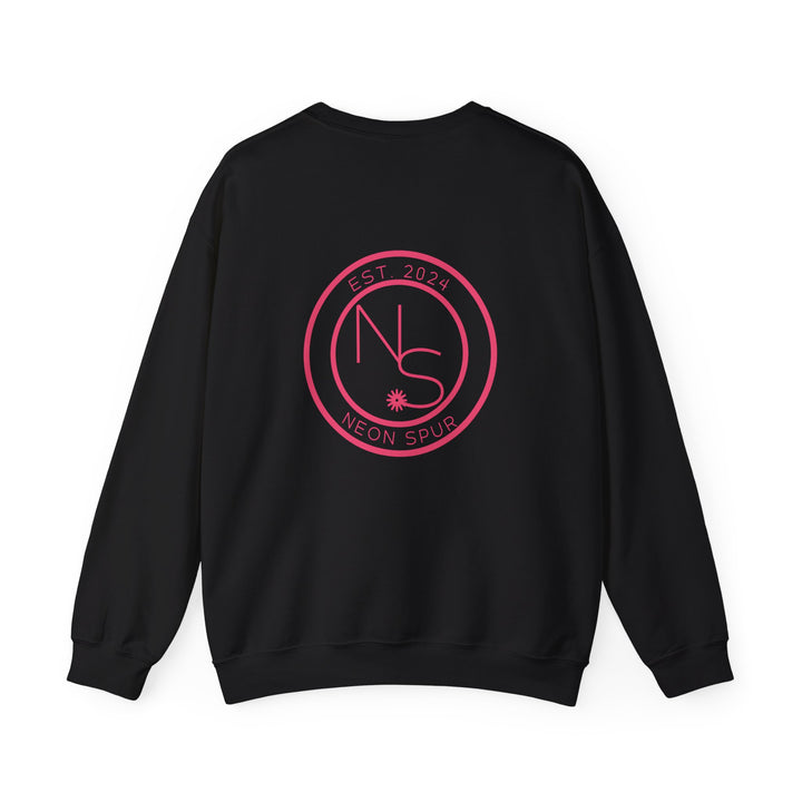 Neon Spur Logo On Back Unisex Heavy Blend™ Crewneck Sweatshirt