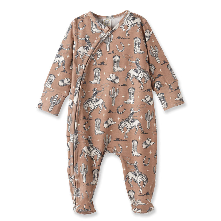 Wild Wrangler Baby Boy Bamboo Zipper Romper