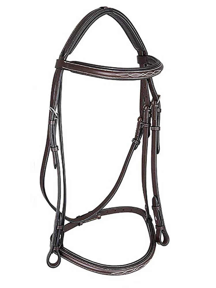 Pinehurst Round Raised Snaffle Bridle Grewal Equestrian