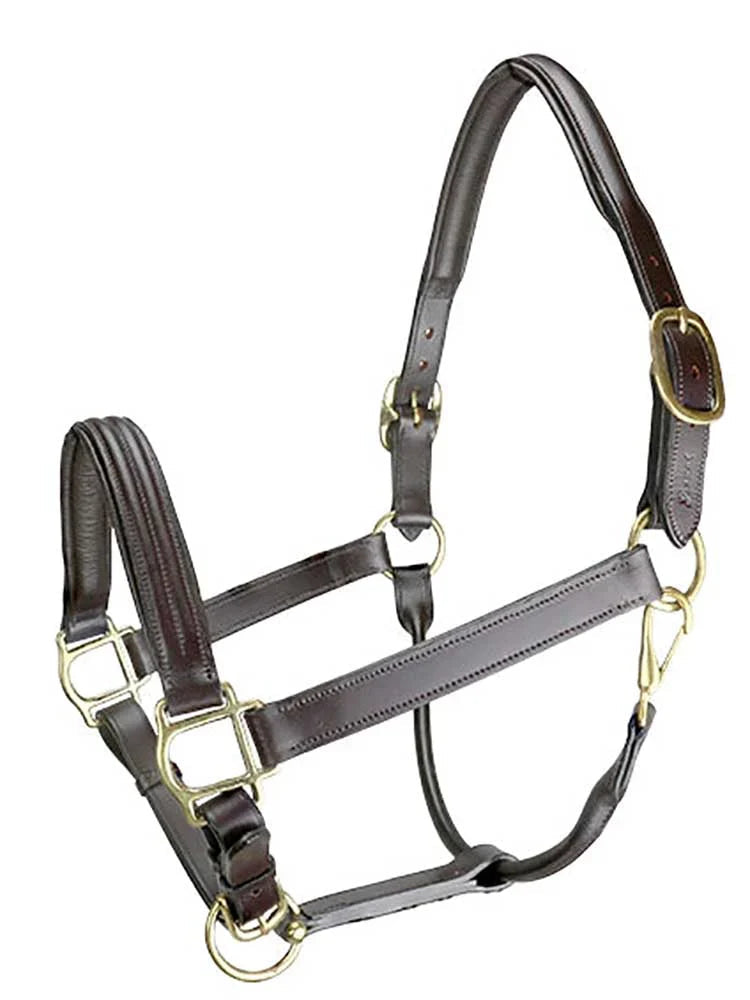 Marco Simone Triple-Stitched Italian Leather Halter Grewal Equestrian