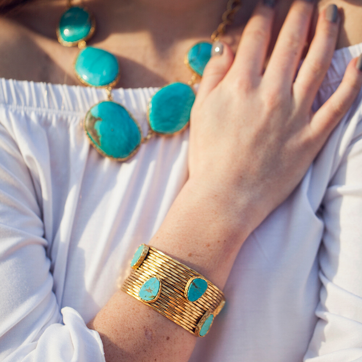 Wire Stackable Cuff - Turquoise Christina Greene