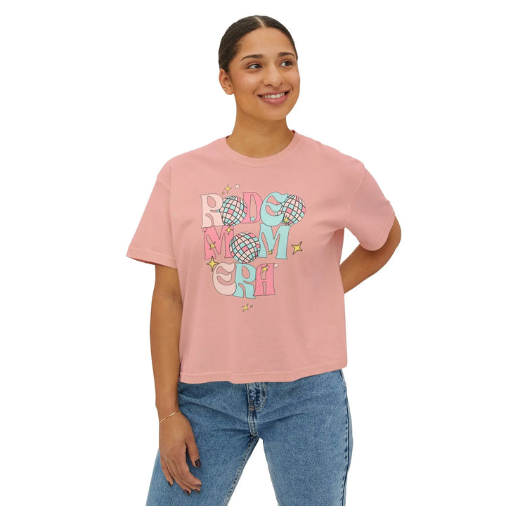 Rodeo Mom Era Women's Boxy Tee Neon Spur
