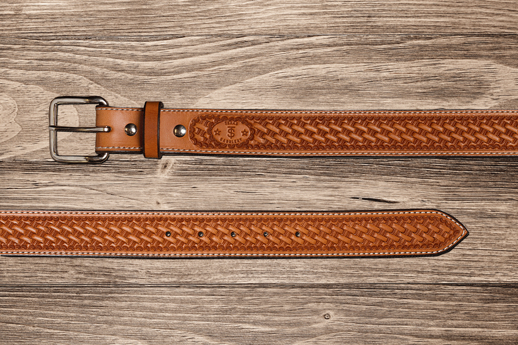 Natural Basket Leather Belt