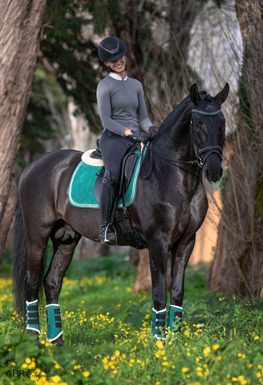Teal Saddle Pad Set