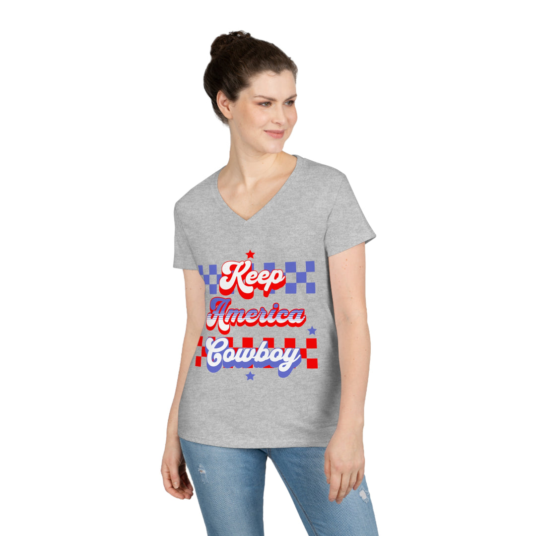 Keep America Cowboy V-Neck T-Shirt