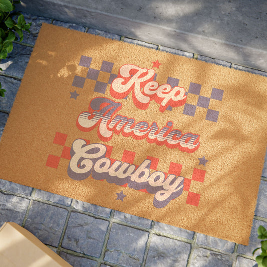 Keep America Cowboy Doormat