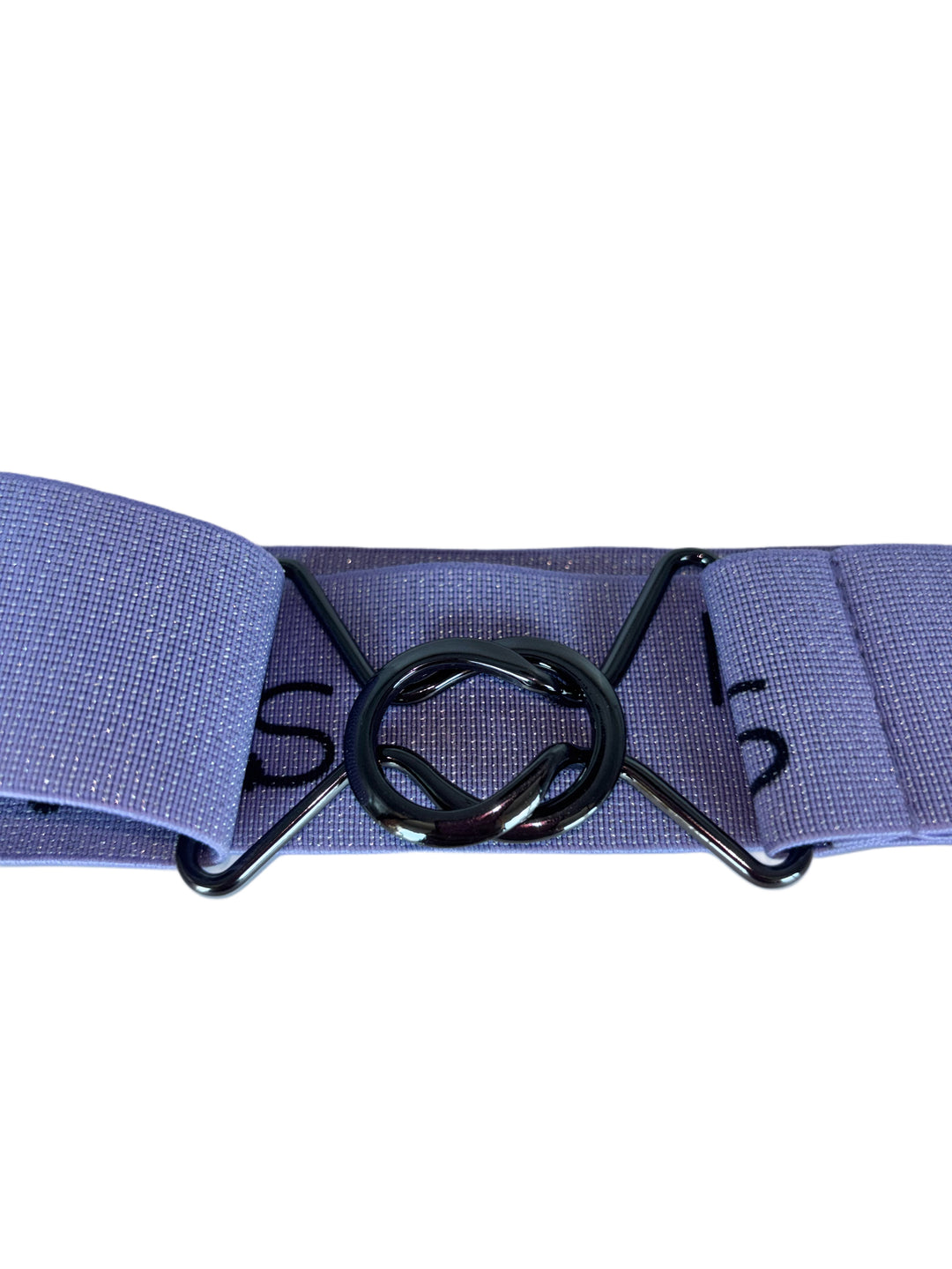 Lilac Sparkle Gunmetal Neon Spur Logo Equestrian Belt