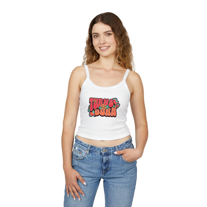 Retro 'Turn & Burn' Women's Spaghetti Strap Tank Top
