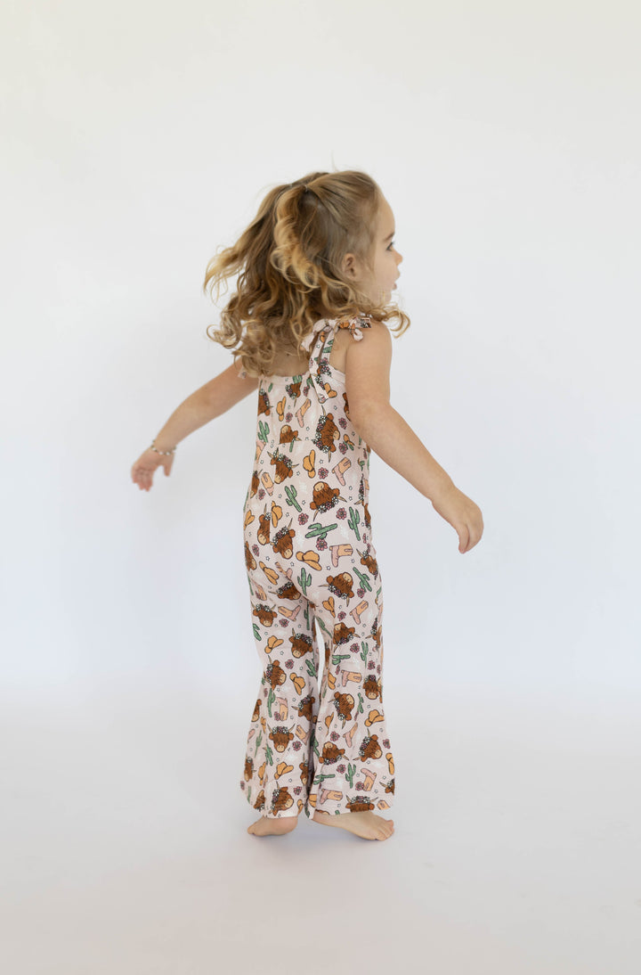 Pink Highland Cow Bell Romper HouseofHenry.co