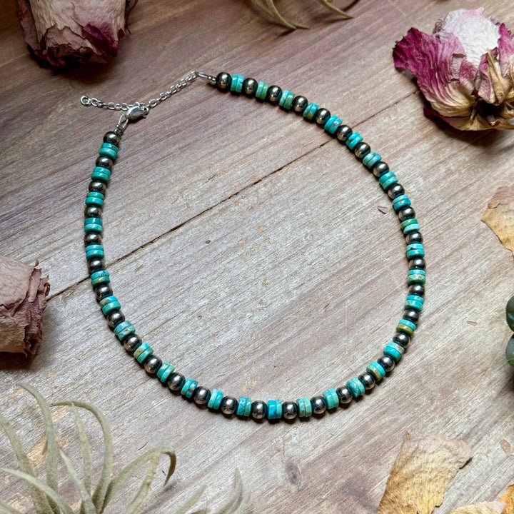 Sterling Silver Pearl & Heishi Choker – 14" + Extender – 6mm The Bijoux FAB Jewelry