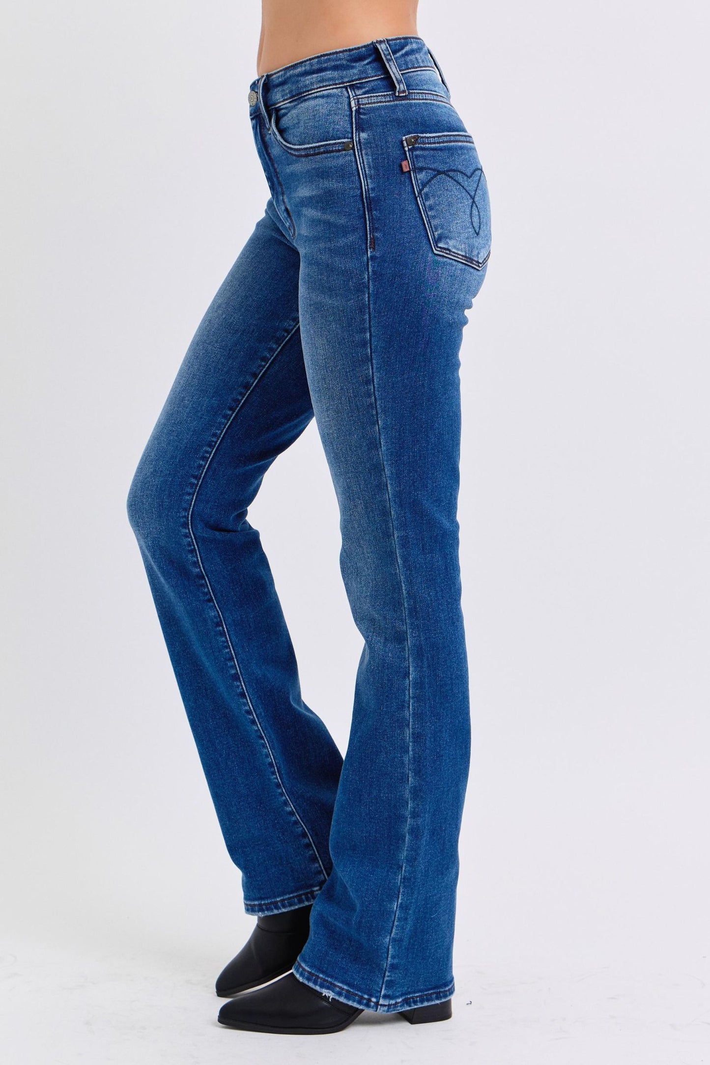 Run Mid-Rise Bootcut Jeans with Thermal Lining