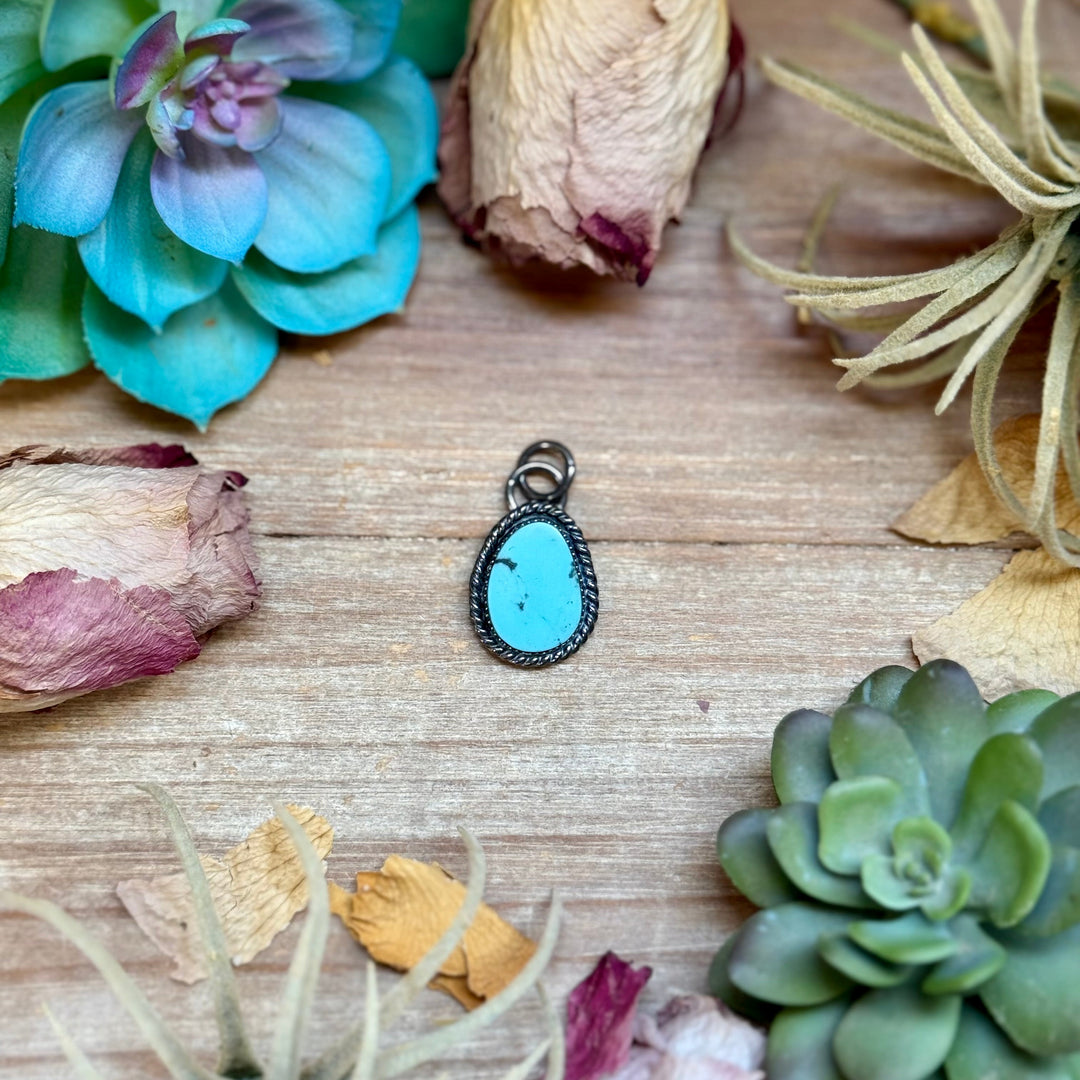 FREE Sterling Silver Necklace + MJ Sky Blue Turquoise Charm The Bijoux FAB Jewelry