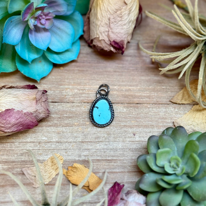 FREE Sterling Silver Necklace + MJ Sky Blue Turquoise Charm The Bijoux FAB Jewelry