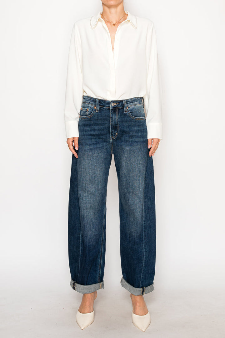 Catalina Relaxed Tapered Dark Wash Barrel Jeans Artemis Vintage