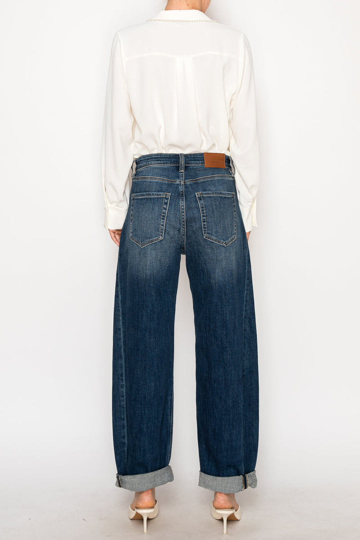Catalina Relaxed Tapered Dark Wash Barrel Jeans Artemis Vintage