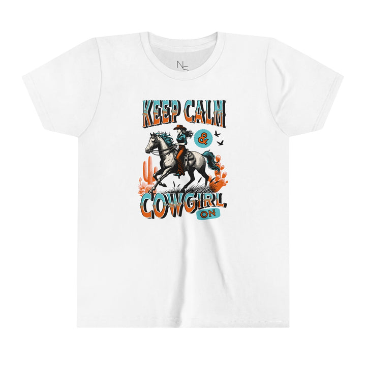 Keep Calm & Carry On Girls Short Sleeve Tee