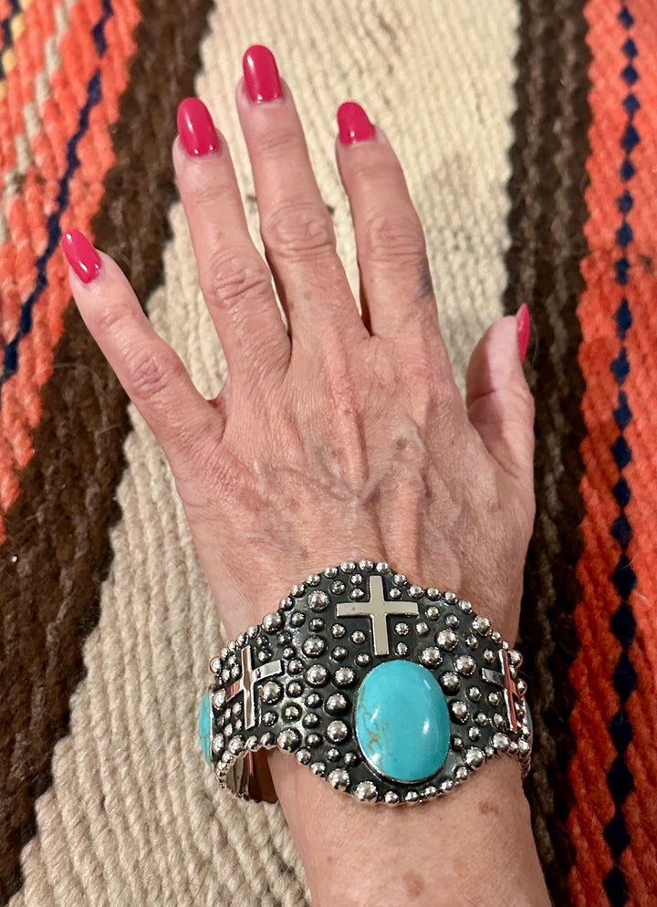 Las Cruces Cuff Sterling Silver Bracelet