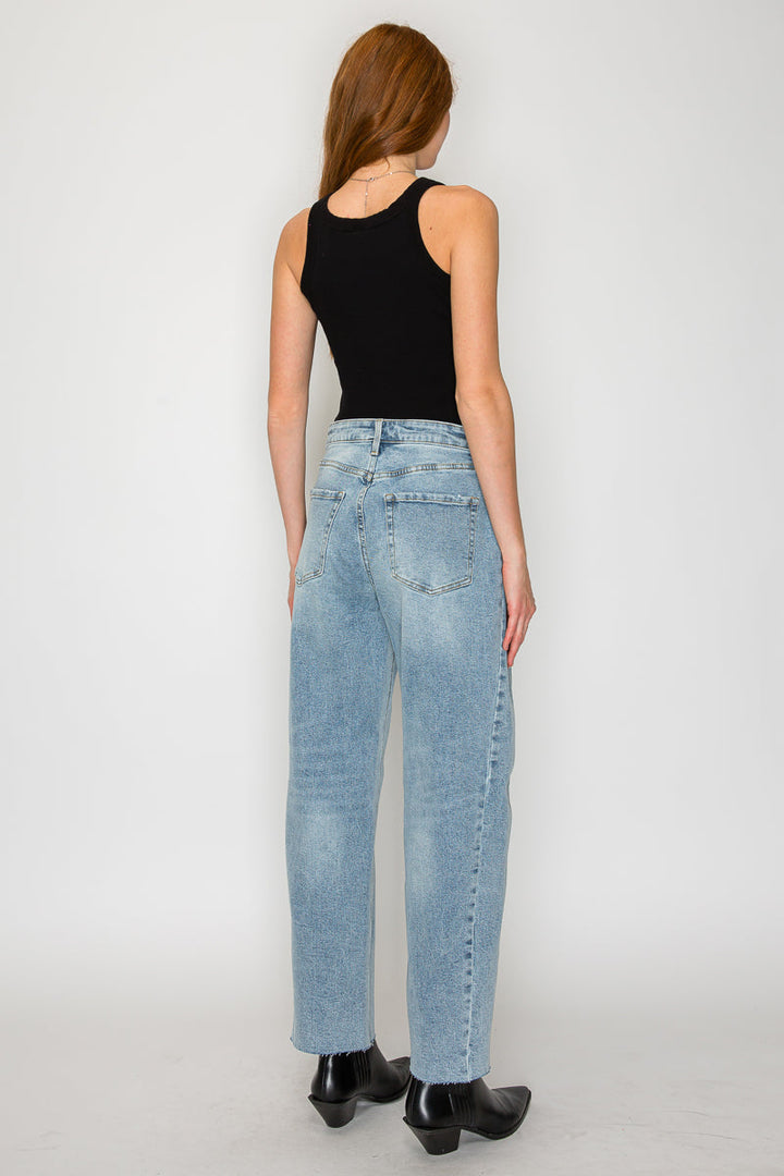 Harlow High Waisted Barrel Jeans Blue by Artemis Artemis Vintage
