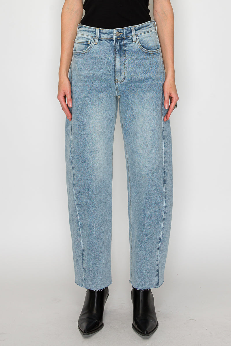 Harlow High Waisted Barrel Jeans Blue by Artemis Artemis Vintage