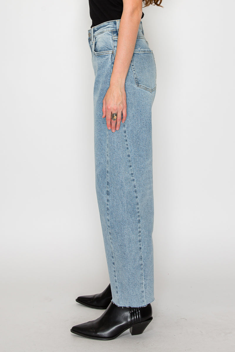 Harlow High Waisted Barrel Jeans Blue by Artemis Artemis Vintage