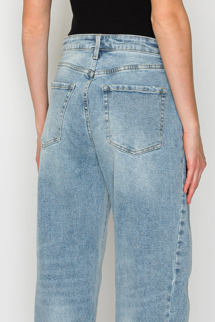 Harlow High Waisted Barrel Jeans Blue by Artemis Artemis Vintage