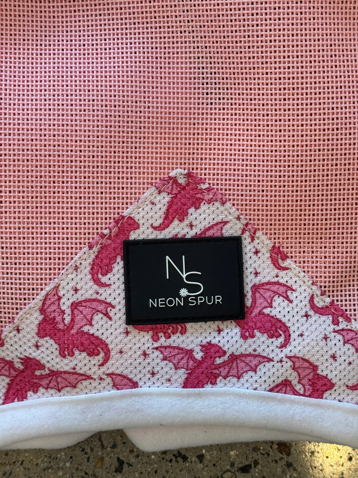 Pink Dragons Fly Mask - Std/Full Size