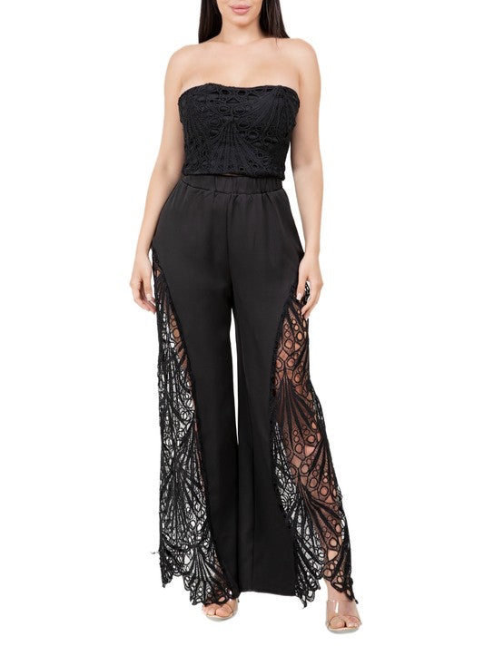 Lace Show-Off 2pc Bustier & Pant Set