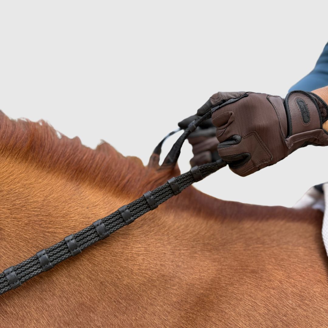 Sure Grip Rubber Rein with 1" Hand Stop CorrectConnect