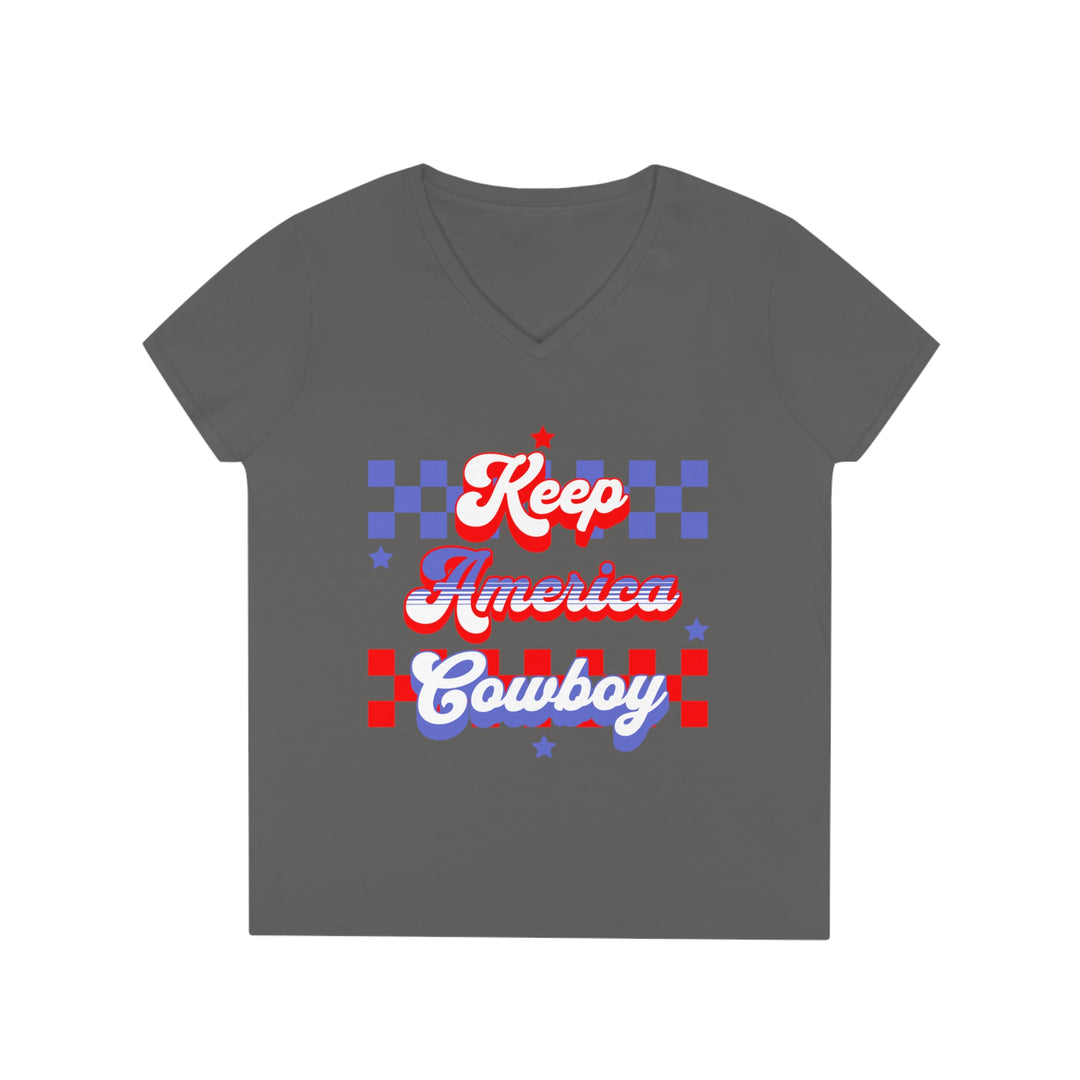 Keep America Cowboy V-Neck T-Shirt
