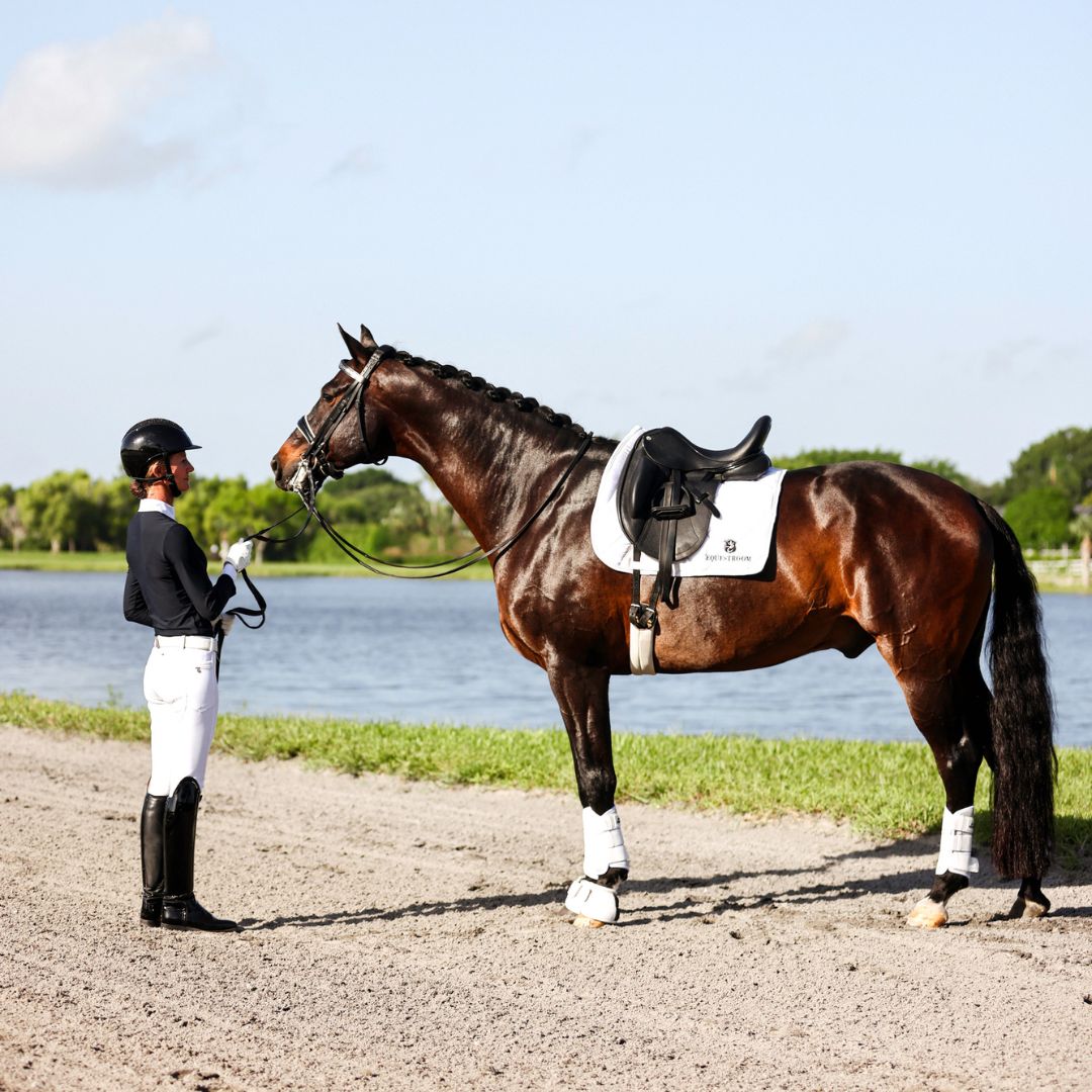 B&W - White Saddle Pad Set