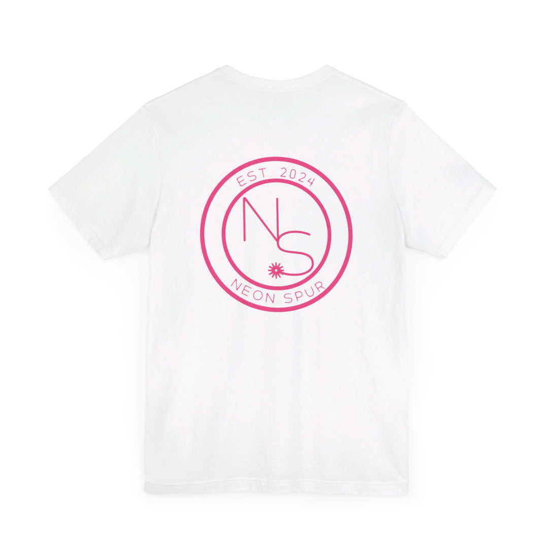 Neon Spur Unisex Jersey Short Sleeve Tee - Logo On Back