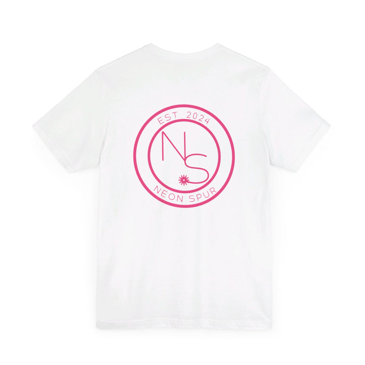 Neon Spur Unisex Jersey Short Sleeve Tee - Logo On Back
