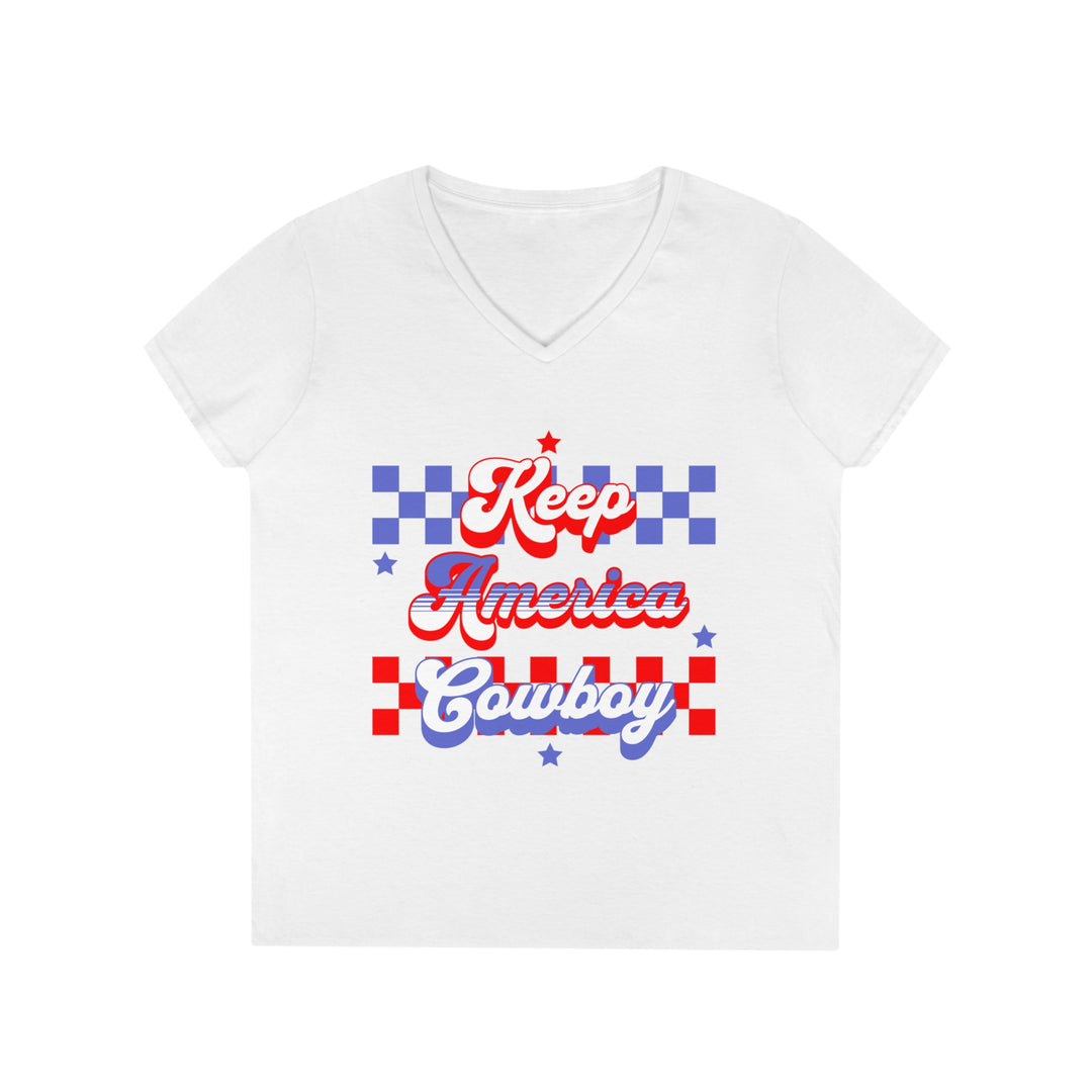Keep America Cowboy V-Neck T-Shirt