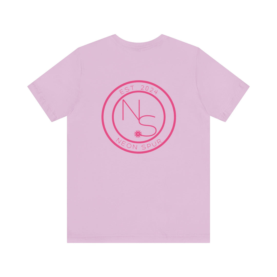 Neon Spur Unisex Jersey Short Sleeve Tee - Logo On Back