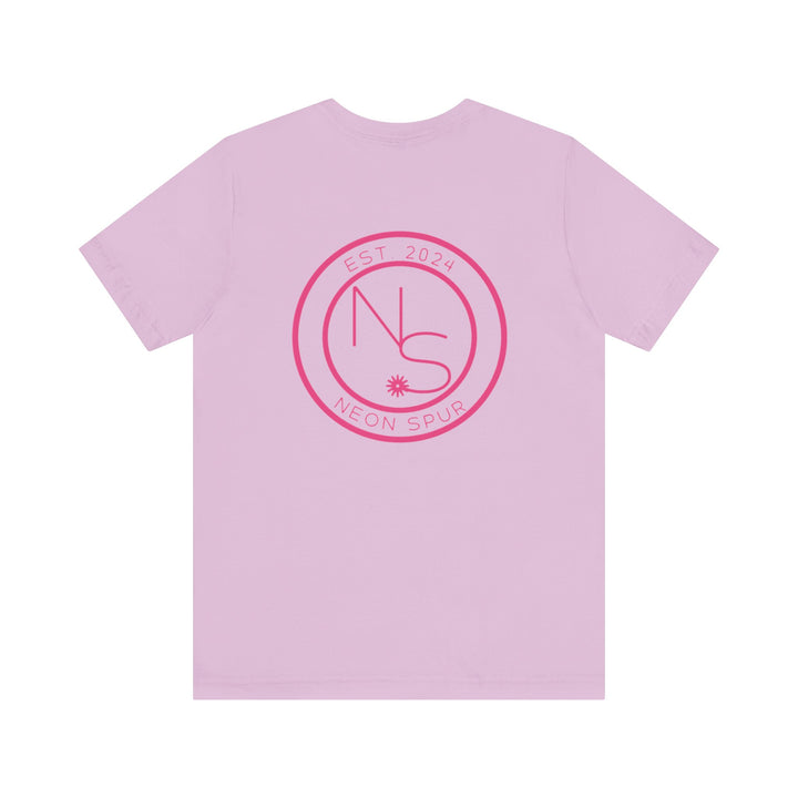 Neon Spur Unisex Jersey Short Sleeve Tee - Logo On Back
