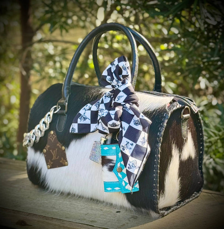 Premium Western Upcycled LV Cowhide Leather Speedy Bag